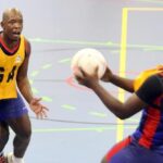 Image of Olian Mampuru playing netball