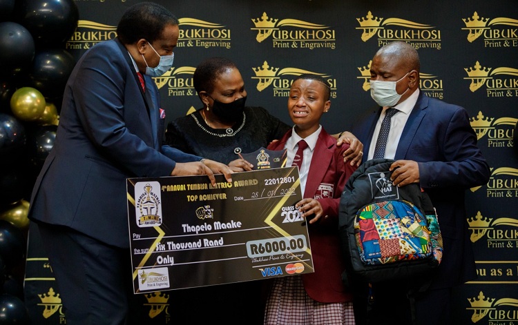 Image showing one of the students being awarded